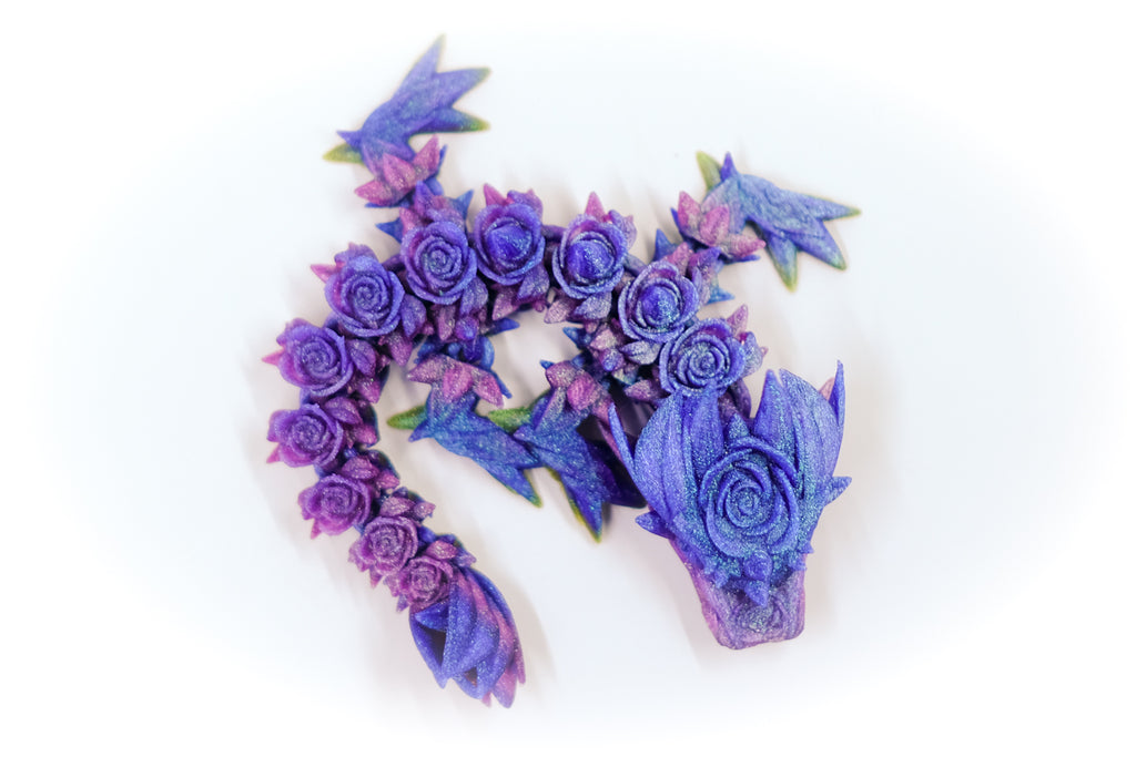 Chunky Baby Rose Dragon in Gradient Peacock Glitter