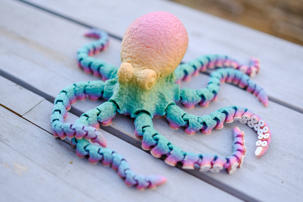 Pastel Rainbow Glorious Fidget Octopus LIMITED EDITION