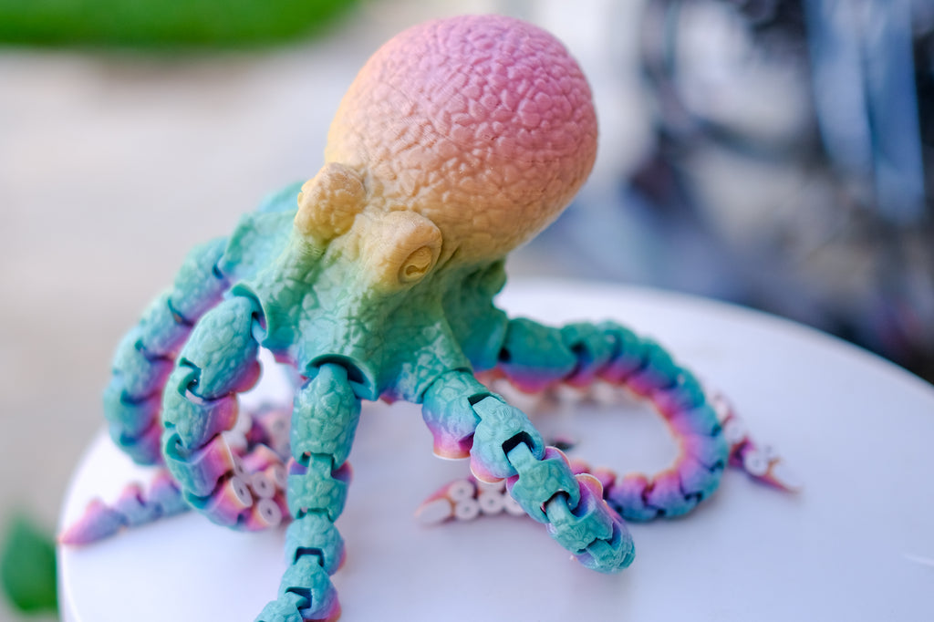 Pastel Rainbow Glorious Fidget Octopus LIMITED EDITION